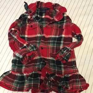 Ralph Lauren girls plaid flannel